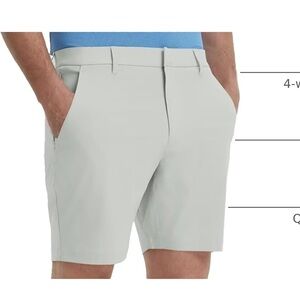 NWT Retail $40 SZ 38 Men's MAELREG Glacier Gray golf shorts.